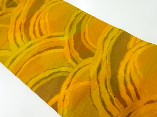 リサイクル　波模様織出し名古屋帯